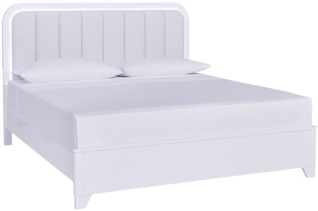 Signature Design by Ashley® Frostlyn White Queen Upholstered Panel Bed-0