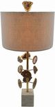A & B Home Brass/White Table Lamp-2