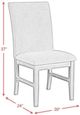 Elements International Santa Barbara Dark Gray/Walnut Dining Chair-2