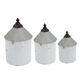 A & B Home 3-Piece White Decorative Container Set-0