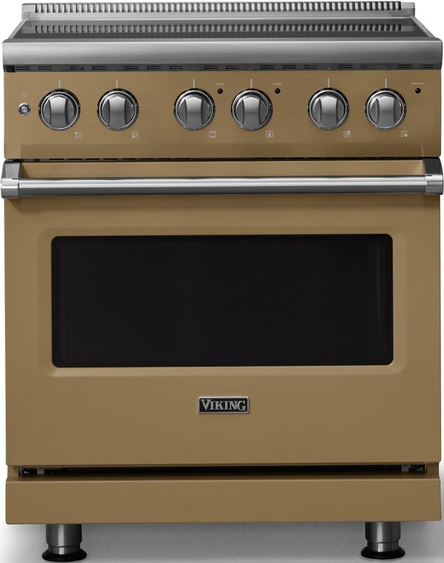 Viking® 5 Series 30" Golden Hour Pro Style Electric Range with Polished Chrome Trim-0