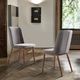 Armen Living Wade 2-Piece Gray/Walnut Dining Side Chairs-1