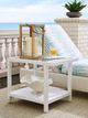 Tommy Bahama® Outdoor Ocean Breeze Promenade Pearl White Serving End Table with Glass Top-3