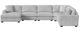 Elements International Arizona 6-Piece Steno Stone Modular Sectional and Left-Arm Facing Chaise-2