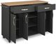 homestyles® Storage Plus Black Kitchen Cart-2
