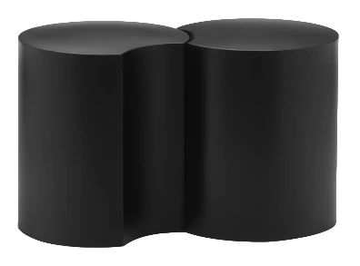Meridian Furniture Dimple 2-Piece Matte Black 30" Modular Nesting End Table Set -0