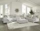 Albany Industries 4-Piece Tweed Silver Left-Arm Facing Chaise Sectional -1