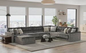 iAmerica Campton Greystone 6pc Modular Sectional