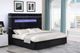 Global Furniture USA 2215 Black King Upholstered Panel Bed with LED-1