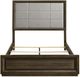 Coaster® Atlas Dark Oak/Gray California King Upholstered Panel Bed-3