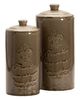 Crestview Collection Lefter 2-Piece Brown Lidded Vase Set-0