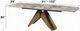 ACME Furniture Malika Ceramic Top Dining Table with Copper Cross Brushed Base-2