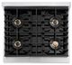 ZLINE Autograph Edition Paramount 30" 4.2 Cu. Ft. Satin Stainless Steel Dual Fuel Range with 4 Burner DuoPro™ Cooktop and Electric Convection Oven in Champagne Bronze Accents-3