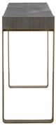 Uttermost® Kea Light Gray Console Table with Brushed Brass Base-4