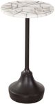 Bassett Mirror Talley White Accent Table with Matte Black Base-0
