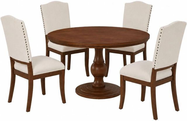 Flexsteel® Bellevue 5-Piece Whiskey Brown Dining Set-0