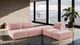 Furniture of America® Stavanger Pink L-Sectional-1