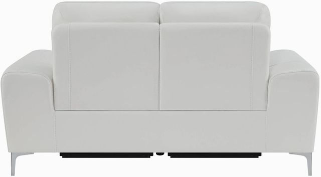 Coaster® Largo Upholstered Power White Loveseat-3