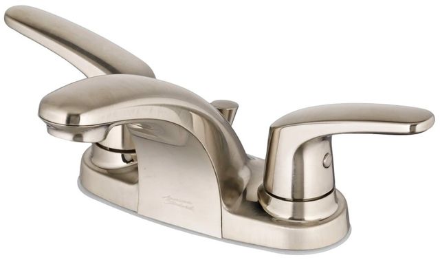 American Standard Colony® PRO Brushed Nickel 4" Centerset 2-Handle Bathroom Faucet Less Drain with Lever Handles-2