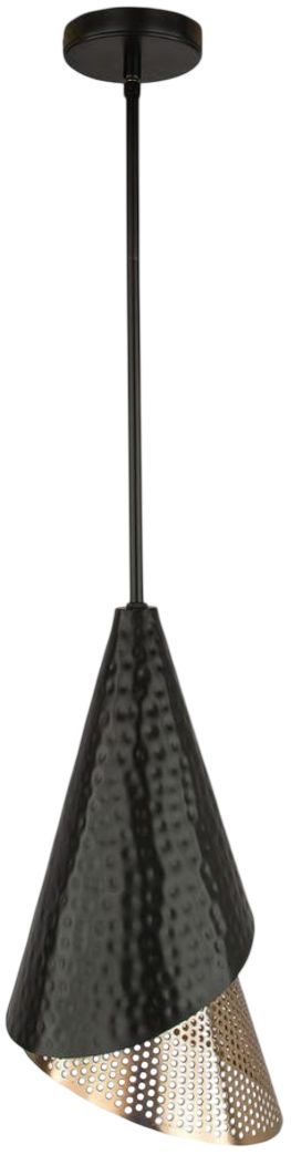 Uttermost® Apollo Matte Black/Matte Gold Pendant-0