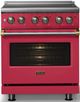 Viking® 5 Series 30" Valentine Pro Style Electric Range with Brushed Brass Trim-4