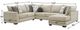 Albany Industries 3-Piece Glenrock Beige U-Shape Sectional-1