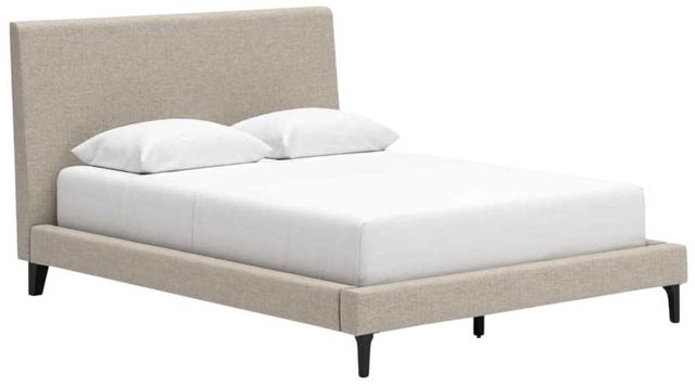 Signature Design by Ashley® Cielden Soft Gray Queen Upholstered Panel Bed-0