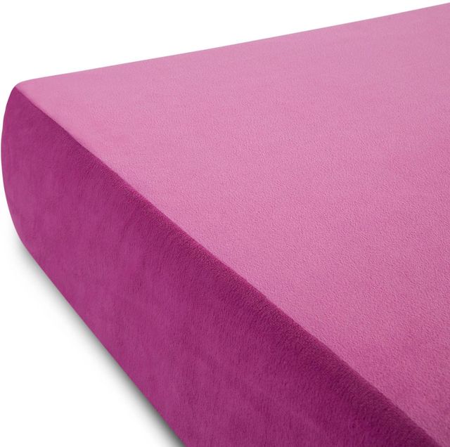 Malouf® Brighton 6" Pink Youth Gel Memory Foam Medium Firm Tight Top Full Mattress in a Box-2