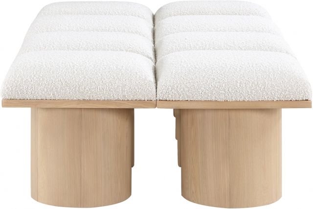 Meridian Furniture Pavilion 8-Piece Cream/Natural 62" Modular Bench Set-2