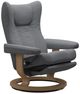 Stressless® by Ekornes® Customizable Wing Medium Power Recliner with Classic Base-0