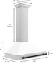ZLINE 36" Autograph Edition White Matte Wall Mounted Range Hood-4