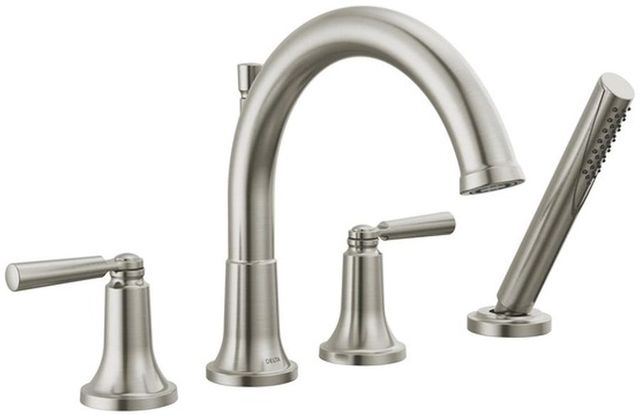 Delta Saylor® Stainless Roman Tub Trim with Hand Shower-0