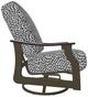 Telescope Casual St. Catherine Agra Classic/Beachwood Aluminum/Fabric Outdoor MGP Cushion Swivel Rocker with Chestnut Rustic Arms-2