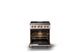 Viking® 5 Series 30" Blush Pro Style Dual Fuel (NG) Range with Brushed Brass Trim-1