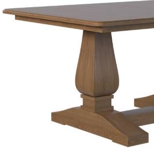 Country View Woodworking Customizable Irvine Wormy Maple Top 48" Dining Table with 4-Leaves and Brown Maple Base-1