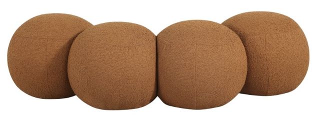 Meridian Furniture Apollo Saddle 65" Boucle Fabric Upholstered Bench-3
