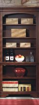 Aspenhome® Richmond Brown Burgundy Open Bookcases-0
