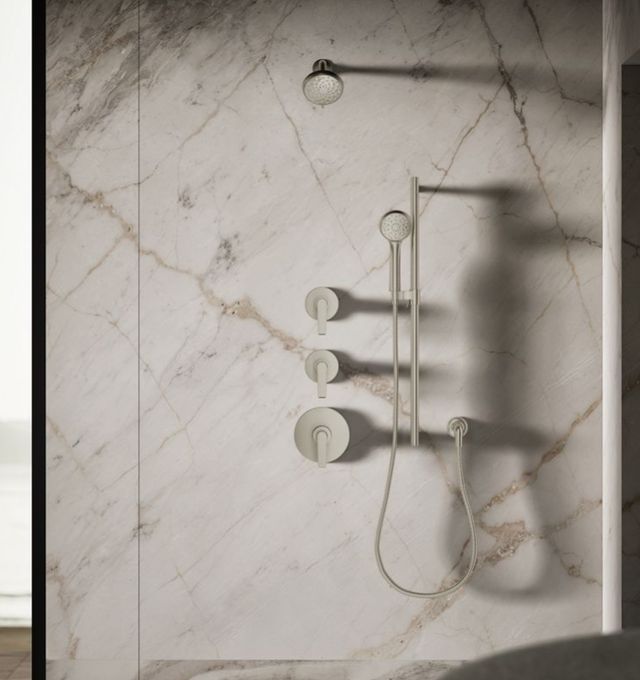 KOHLER® Awaken® B110 Vibrant Brushed Nickel 2.5 GPM 3-Function Showerhead-2