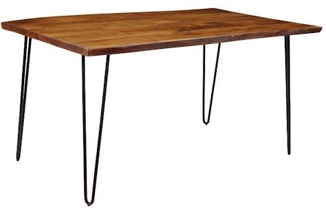 Jofran Inc. Nature's Edge Chestnut 79" Dining Table with Black Base-0
