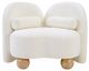 Meridian Furniture Daphne Cream Chenille Fabric Accent Chair-1