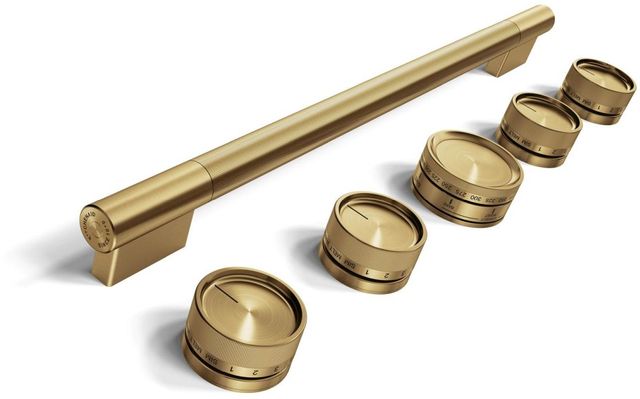 KitchenAid® Brass Grip Commercial-Style Induction Range Handle and Knob Kit-0
