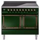 Ilve® Nostalgie II Noblesse 40'' Emerald Green Pro Style Induction Range with Burnished Trim-0