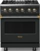 Viking® 5 Series 30" Antique Bronze Pro Style Dual Fuel (LP) Range with Brushed Brass Trim-0
