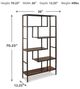 Signature Design by Ashley® Frankwell Black/Brown Bookcase-2