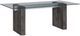 Global Furniture USA Glass Top Dining Table with Dark Brown Base-0