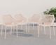 Meridian Furniture Mykonos Pink Plastic Outdoor Patio Dining Chair-5