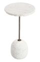 Bassett Mirror Aeirith White Accent Table with Gold Base-0