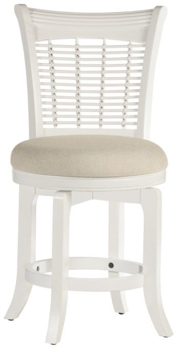 HH2 Home Bayberry White Swivel Counter Stool-1