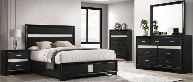 Coaster® Miranda 5-Piece Black Queen Bedroom Set