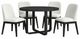 Elements International Ridgemont 5-Piece Black Dining Set-0
